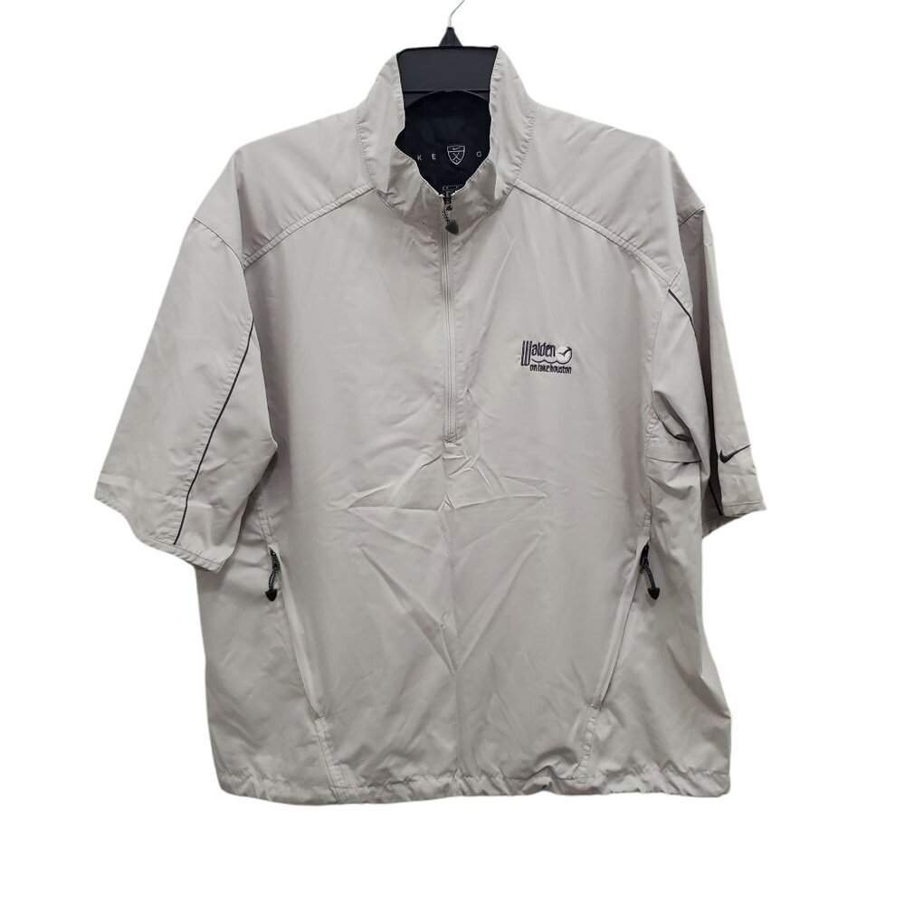 Nike Golf‎ Clima-Fit Men's Lt Gray Walden Houston Vented Short Sleeve Pullover M